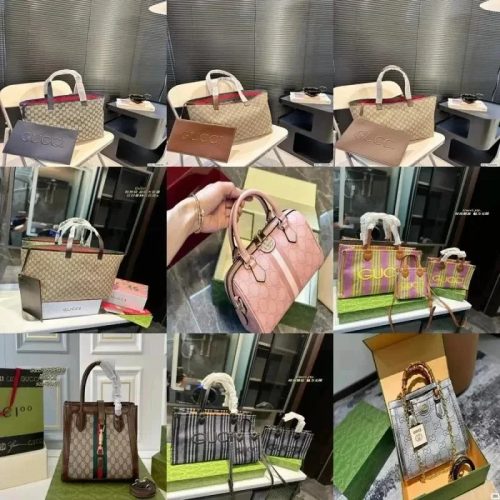 Gucci GG Supreme Collection Iconic Tote Handbag Multicolor