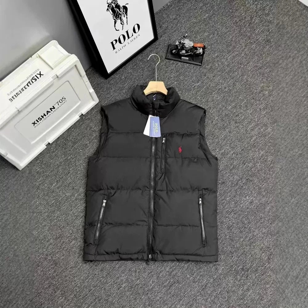 Ralph Lauren最高品质<70%白绒马甲-黑色