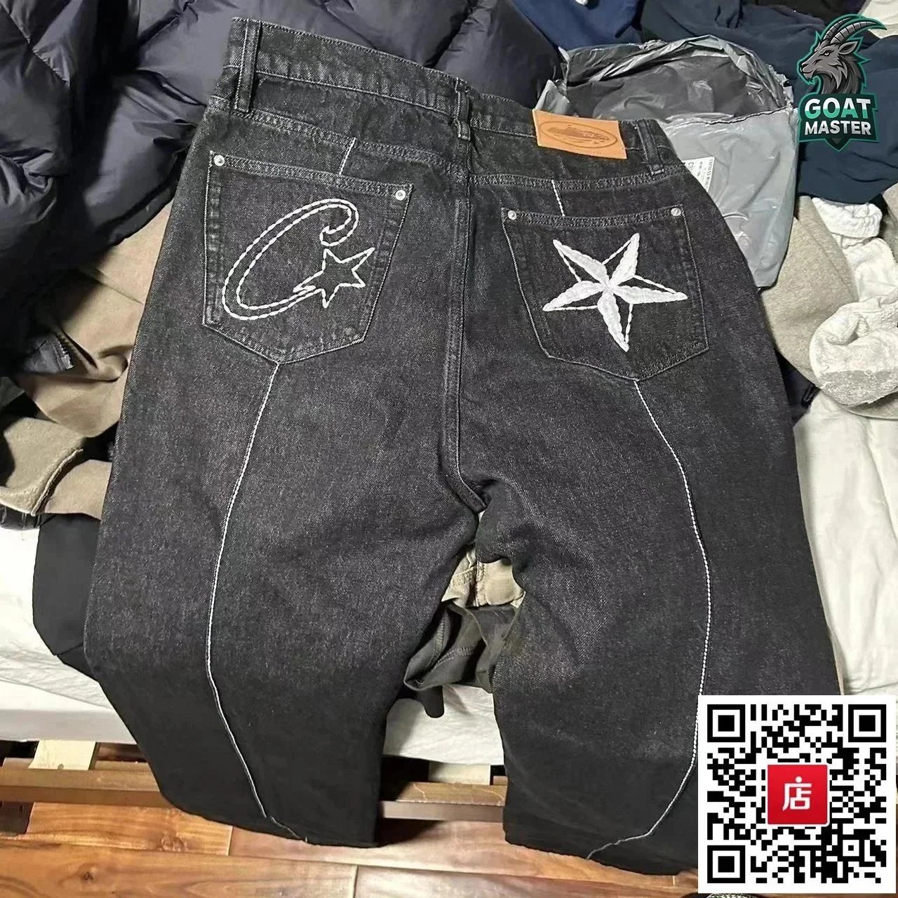 黑色牛仔长裤 黑色牛仔长裤