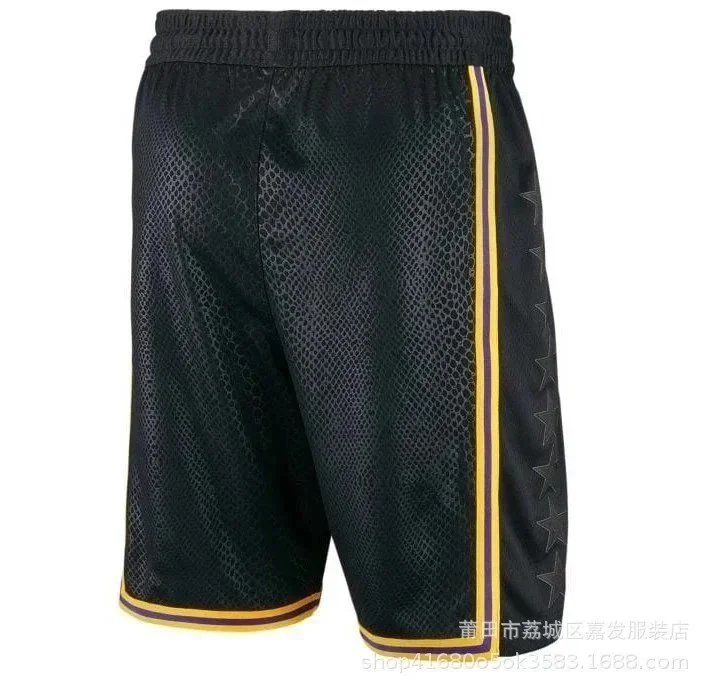 湖人黑色城市球裤