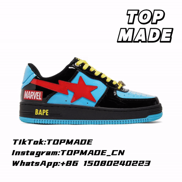 A Bathing Ape BAPE Bapesta Marvel Low Top Sneakers Multicolor