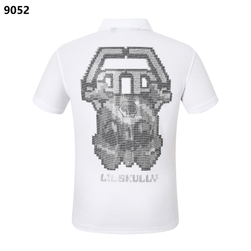 Philipp Plein Lil Skully Graphic Polo Shirt White