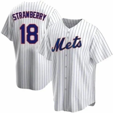 New York Mets Darryl Strawberry 18 Retro Baseball Jersey White