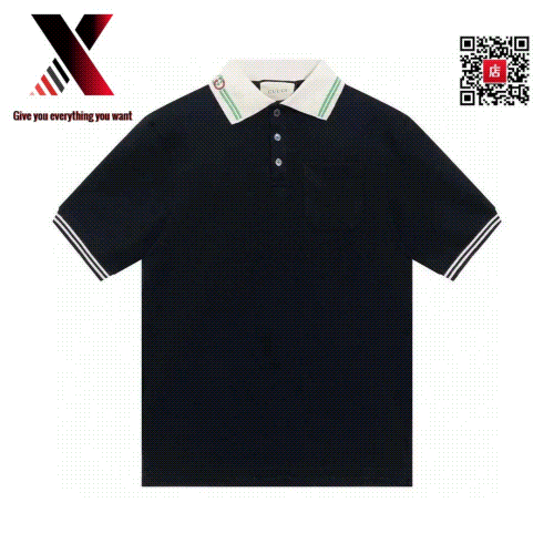 Gucci GG Jacquard Polo Shirt Cotton Black