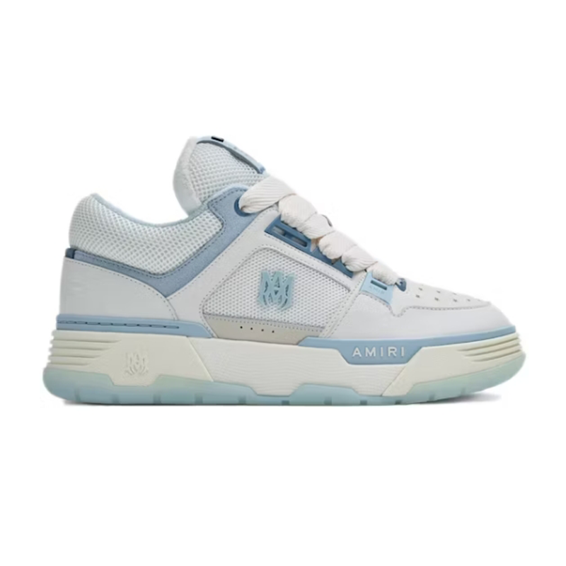 Amiri Skel Top Low Sneakers Casual Shoes Light Blue and White