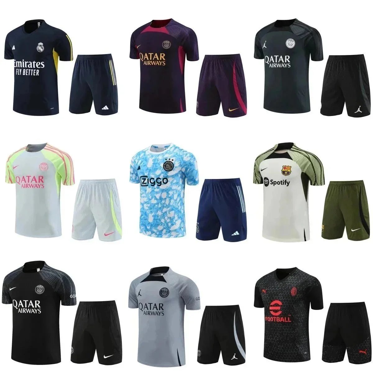 Nike PSG Training Jersey Set Soccer Kit Multicolor