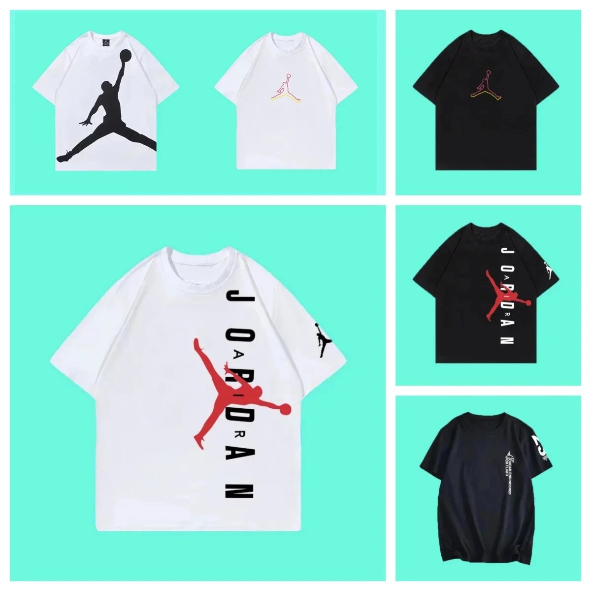 Jordan Jumpman Graphic Tee Casual T-Shirt Black and White