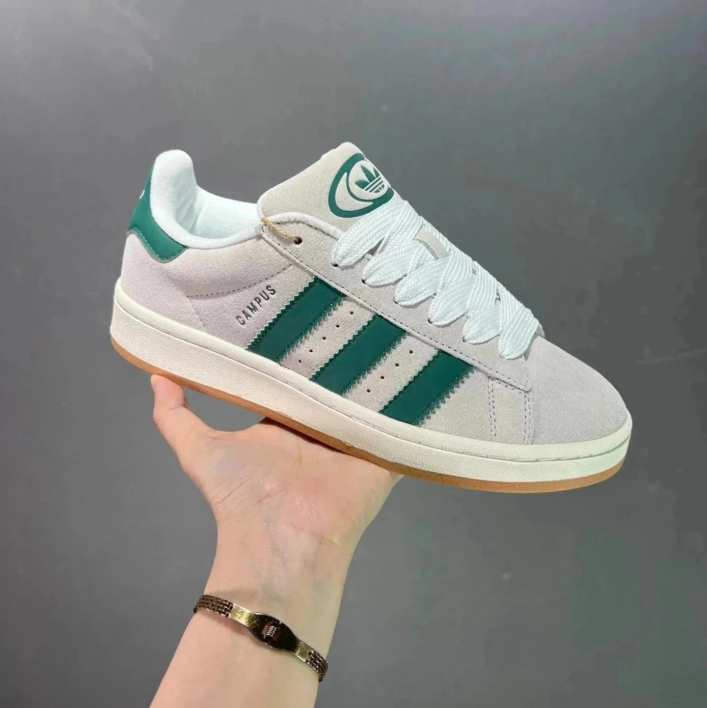 Gray, white, and green