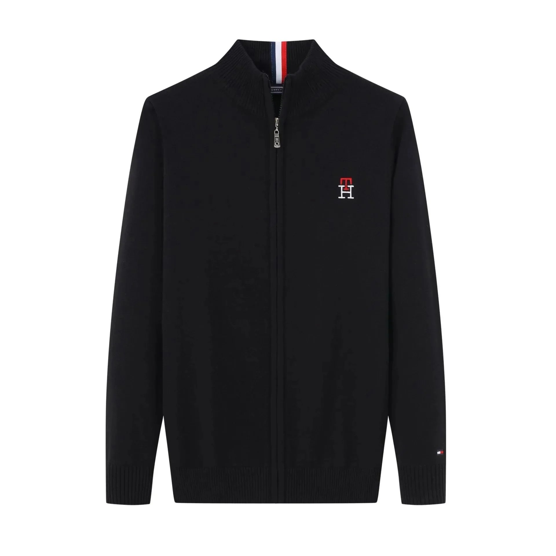 Black stand-up collar