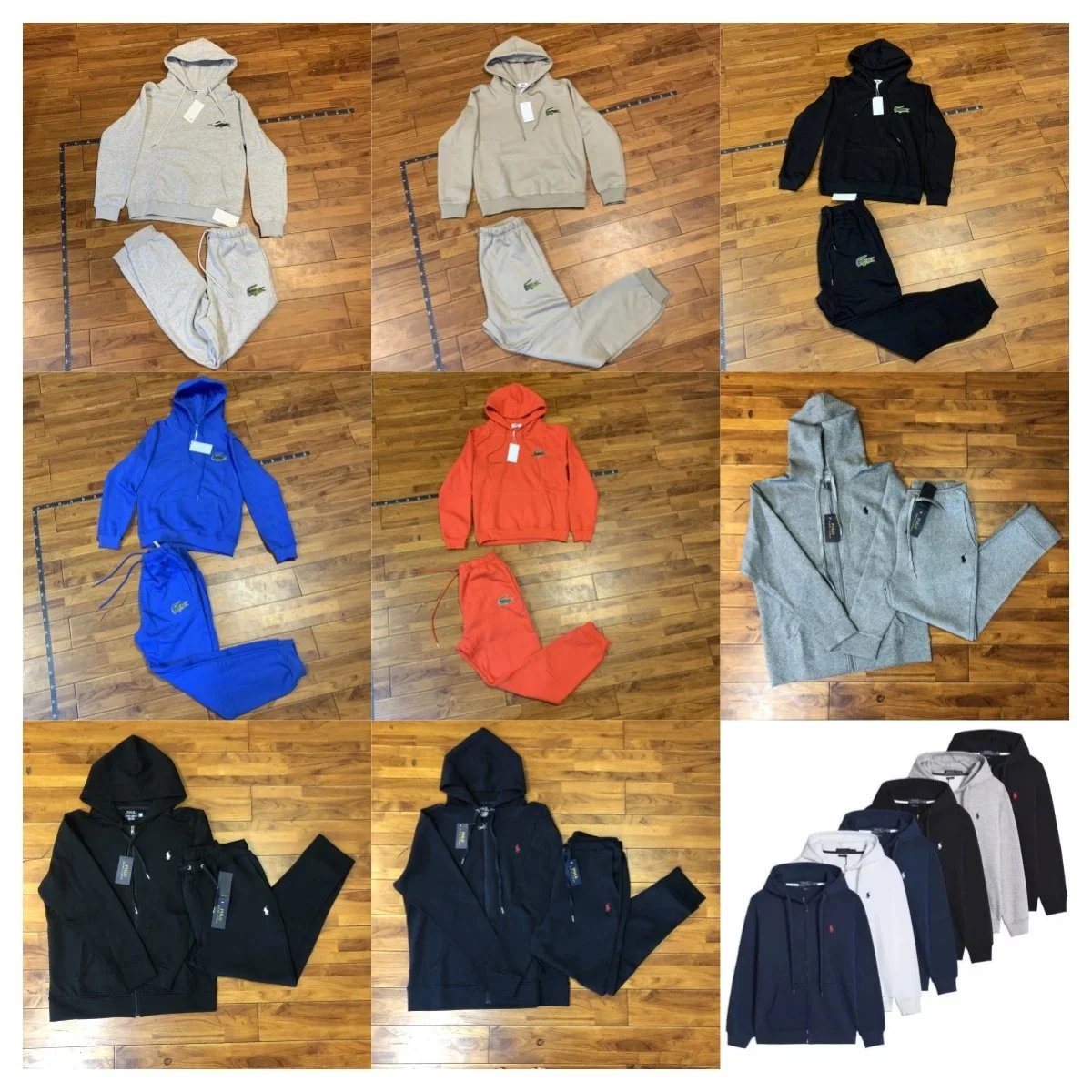 Lacoste Logo Hoodie and Sweatpants Set Casual Tracksuit Multicolor