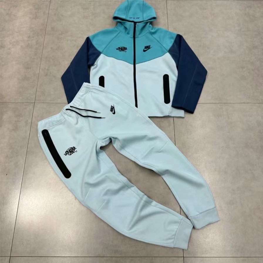 蓝色拼接联名套装 蓝色拼接联名套装